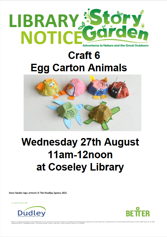 Coseley Library - Egg Carton Animal Craft